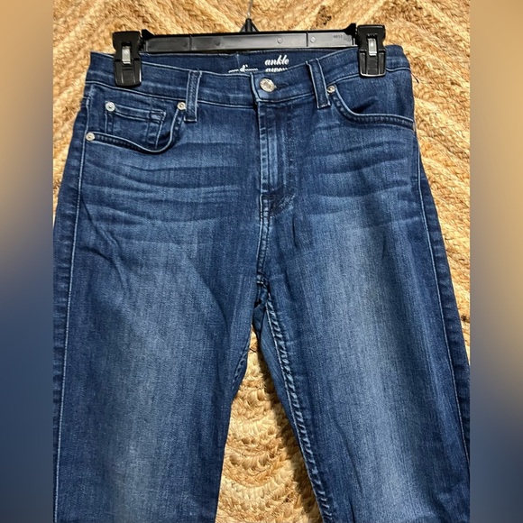 7 for All Mankind Junior's Dark Wash Ankle Gwenevere Denim Jeans,Size 17 - Picture 2 of 11